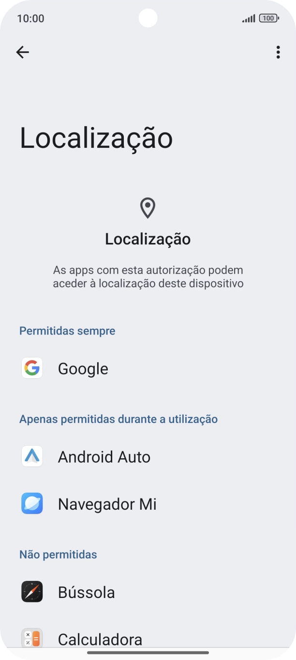 Prima a app pretendida.