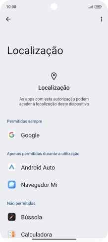 Prima a app pretendida.