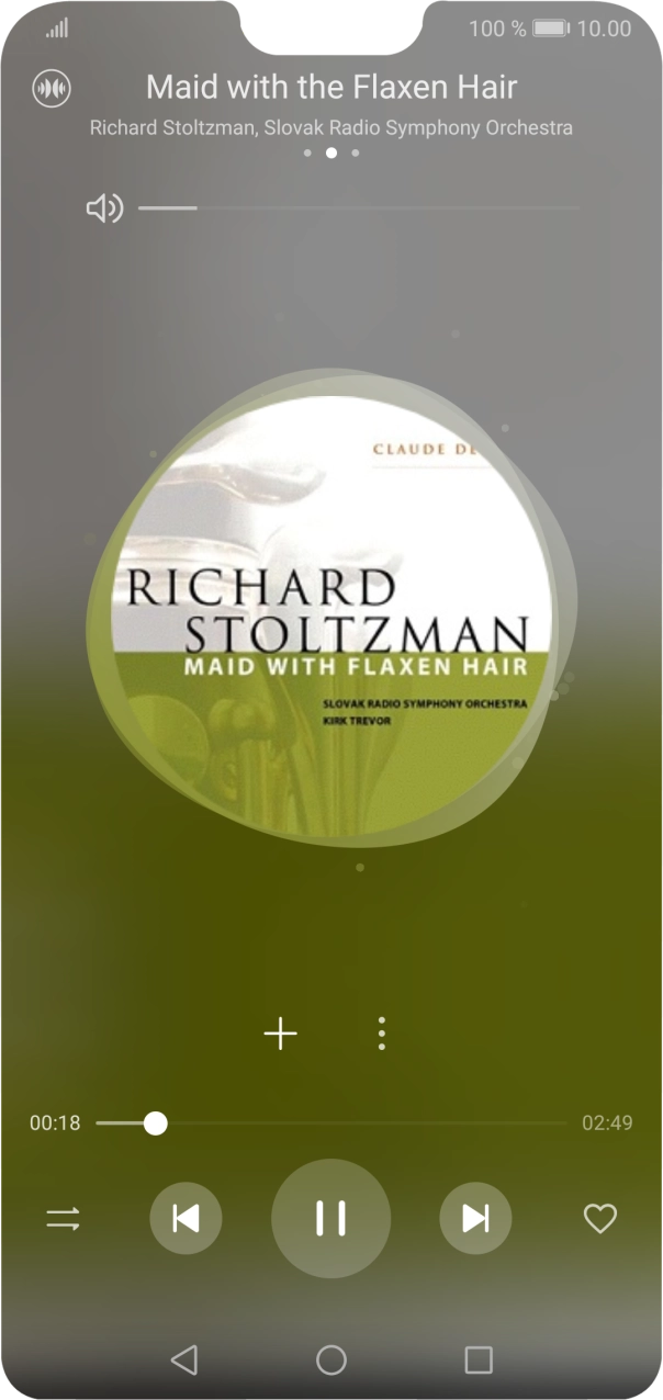 Prima a seta para a direita para ir para o ficheiro de música seguinte.