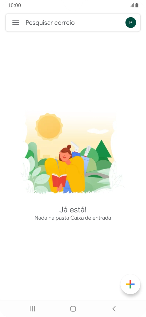 Prima o ícone de conta de e-mail.