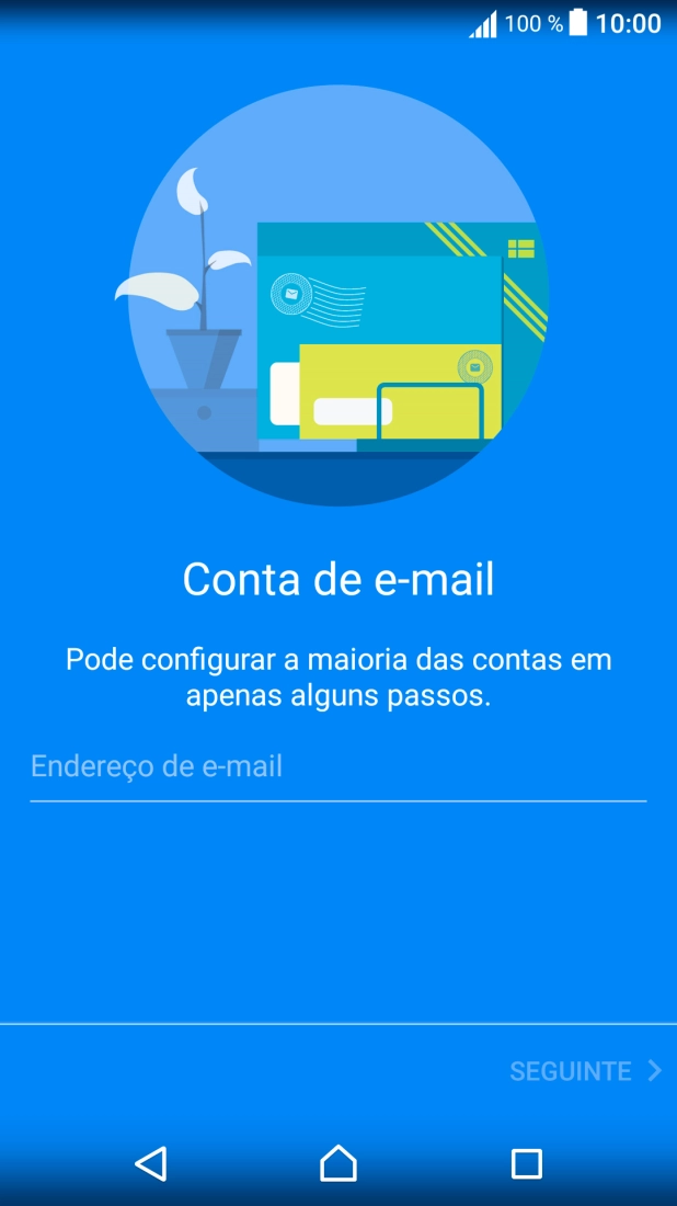 Prima o campo de escrita e introduza o seu endereço de e-mail.