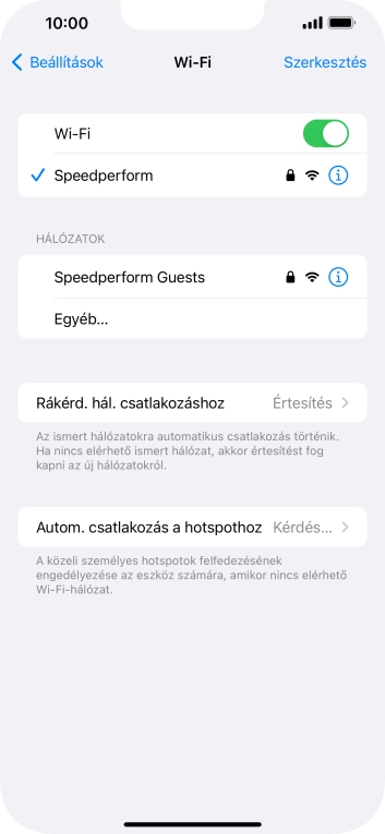 Húzd az ujjad felfelé a kijelző aljáról, hogy visszatérj a kezdőképernyőhöz.