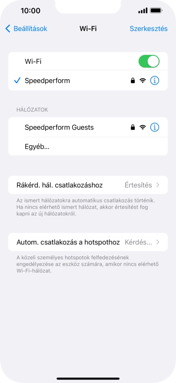 Húzd az ujjad felfelé a kijelző aljáról, hogy visszatérj a kezdőképernyőhöz.