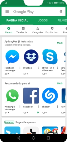 Prima a caixa de pesquisa.