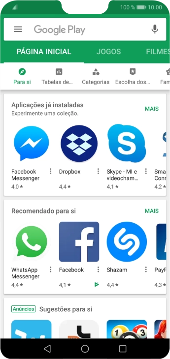 Prima a caixa de pesquisa.