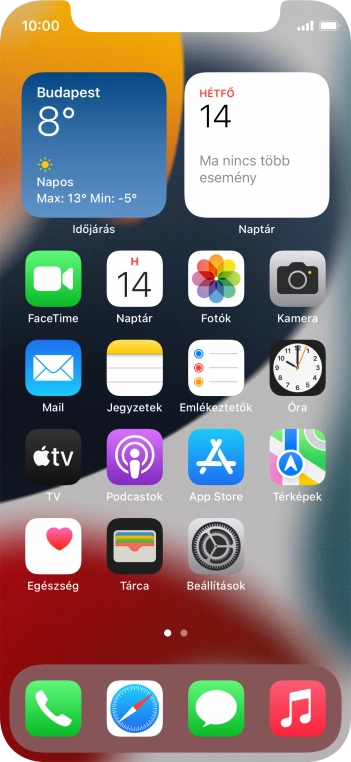 Válaszd a Beállítások lehetőséget.