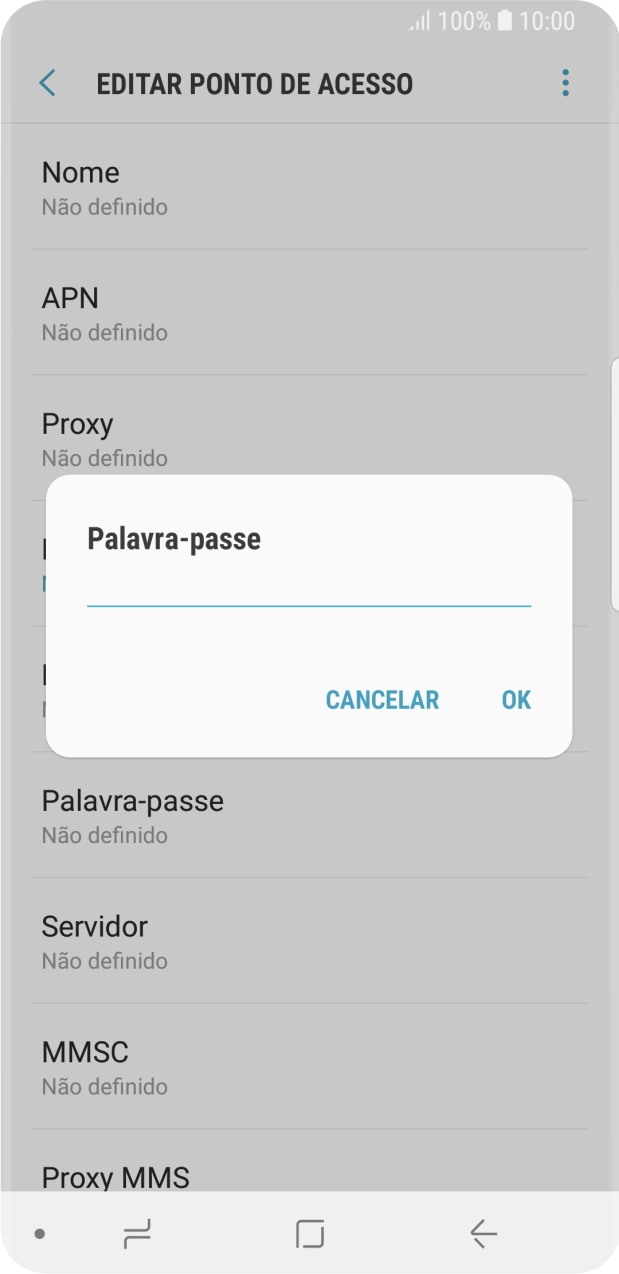 Introduza vodafone e prima OK.