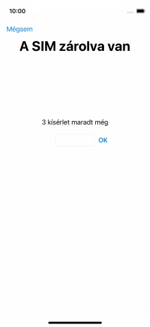 Amennyiben a SIM-kártyád zárolva van, írd be a PIN-kódodat, és válaszd az OK lehetőséget.