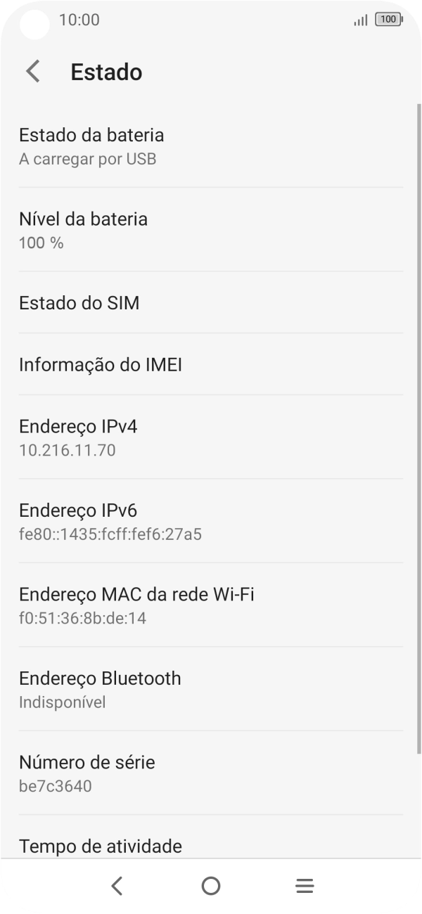 Prima Informação do IMEI.
