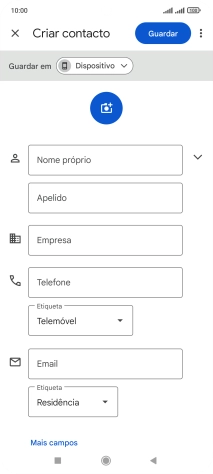 Prima Nome próprio e introduza o nome pretendido.