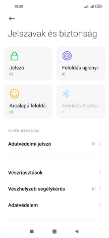 Válaszd az Adatvédelem lehetőséget.