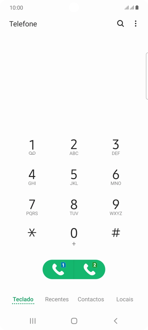 Prima o ícone de menu.