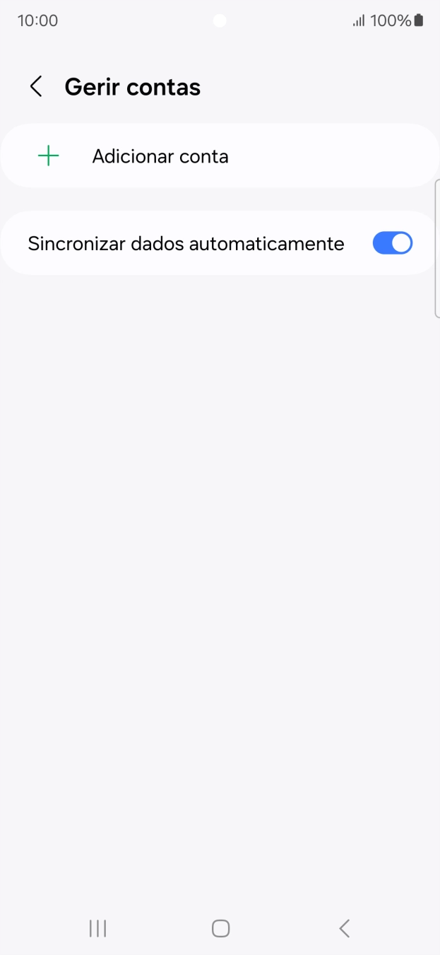 Prima Adicionar conta.
