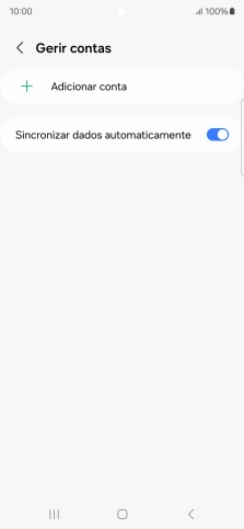 Prima Adicionar conta.