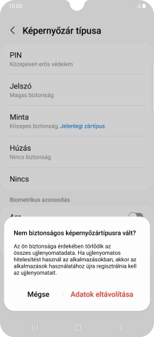 Válaszd az Adatok eltávolítása lehetőséget.