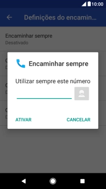 Introduza 123 e prima ATIVAR.