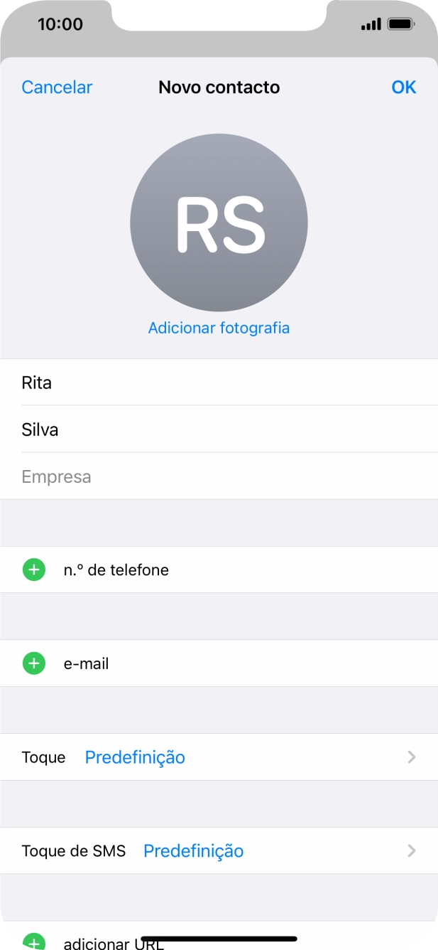 Prima n.º de telefone.