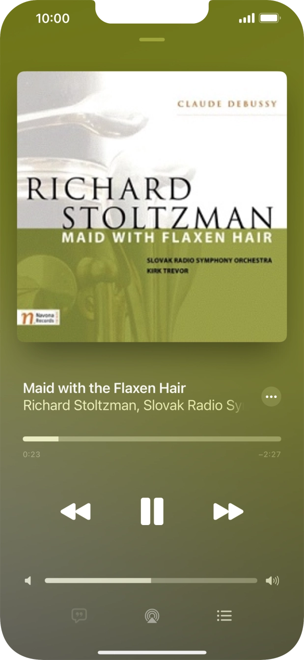 Prima a seta para a direita para ir para o ficheiro de música seguinte.