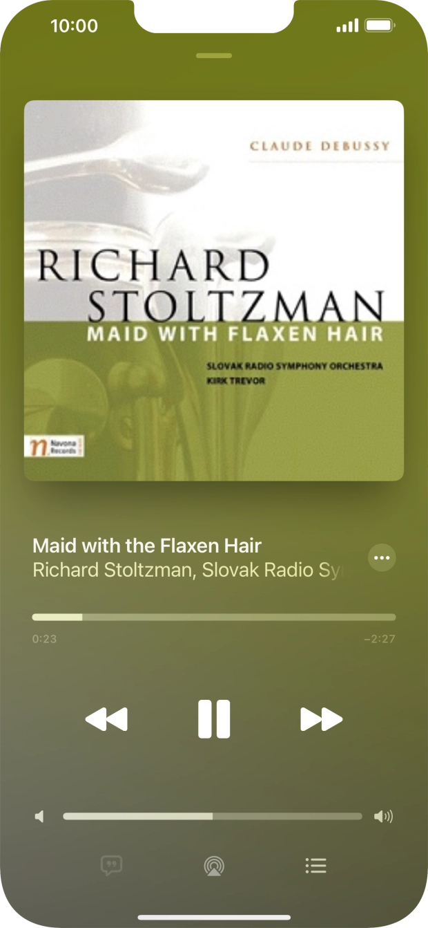 Prima a seta para a direita para ir para o ficheiro de música seguinte.