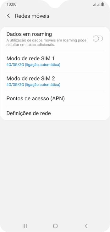 Prima Definições de rede.