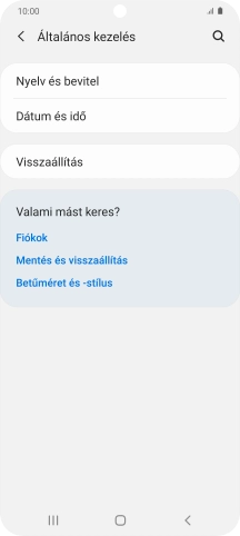 Válaszd a Visszaállítás lehetőséget.