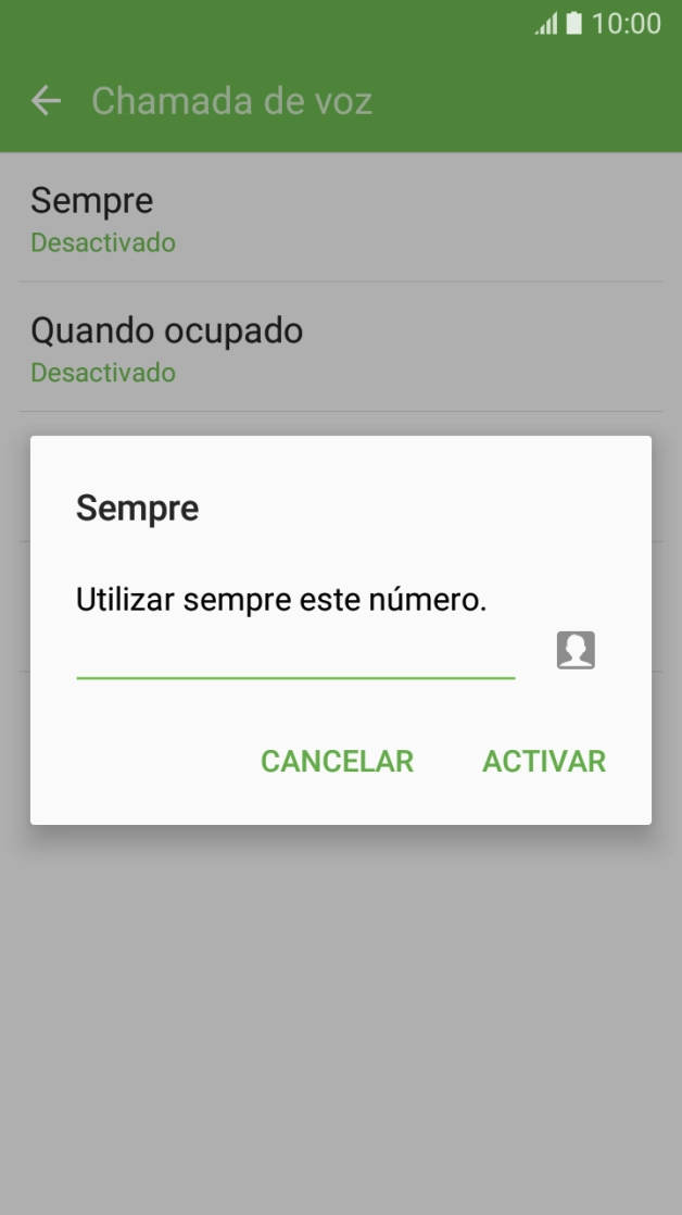 Introduza 123 e prima ACTIVAR.