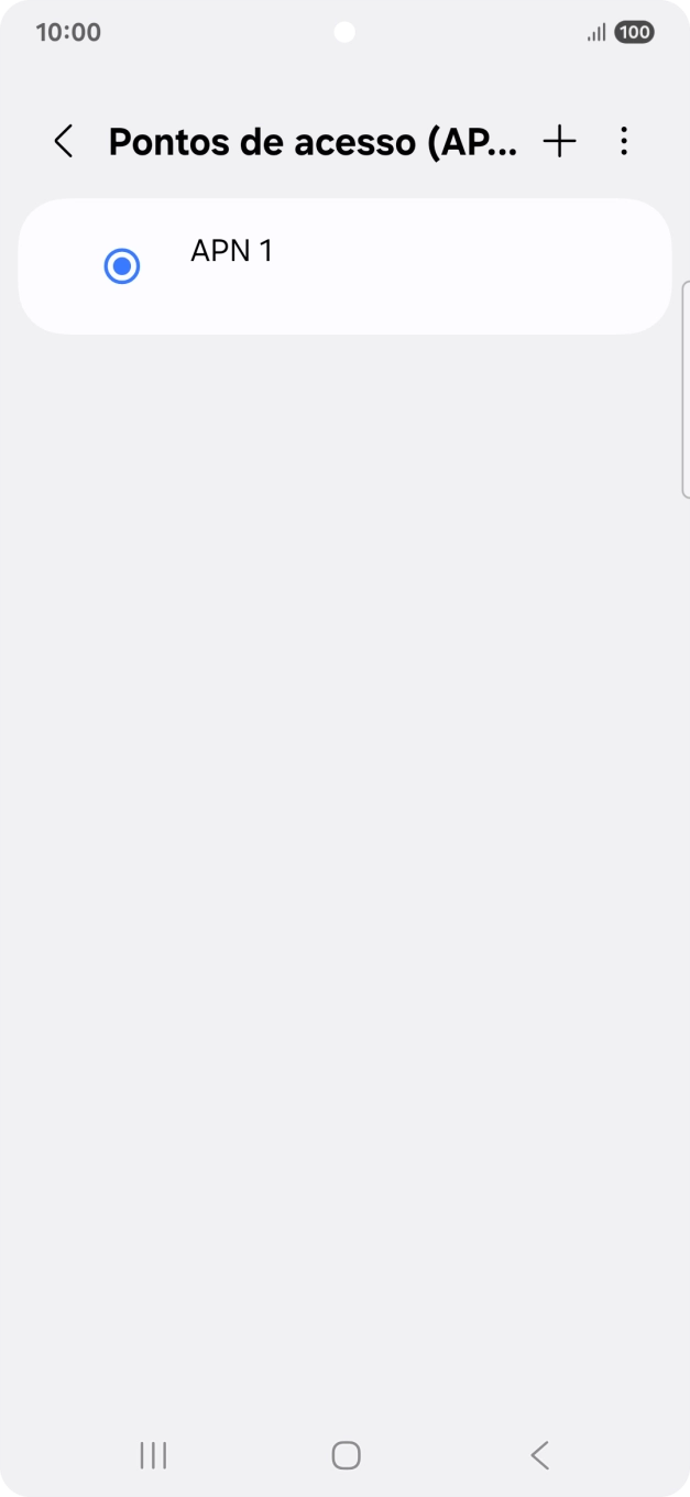 Prima o ícone para adicionar.