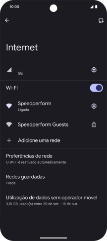 Para voltar ao ecrã inicial, deslize o dedo de baixo para cima a partir da base do ecrã.