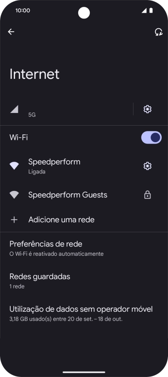 Para voltar ao ecrã inicial, deslize o dedo de baixo para cima a partir da base do ecrã.
