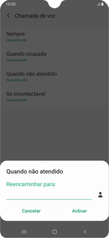 Introduza 123 e prima Activar.