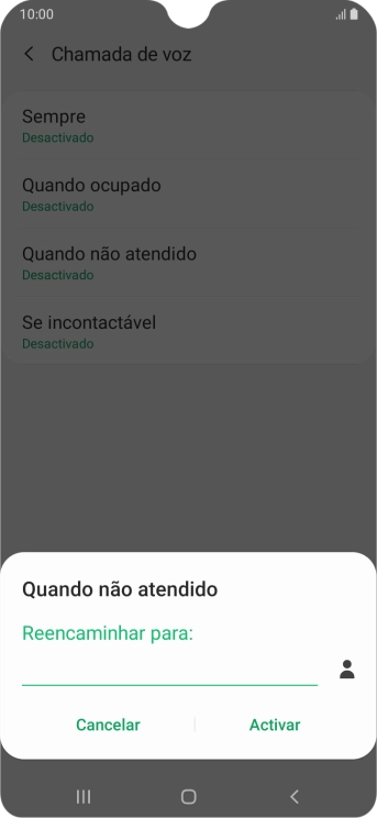 Introduza 123 e prima Activar.