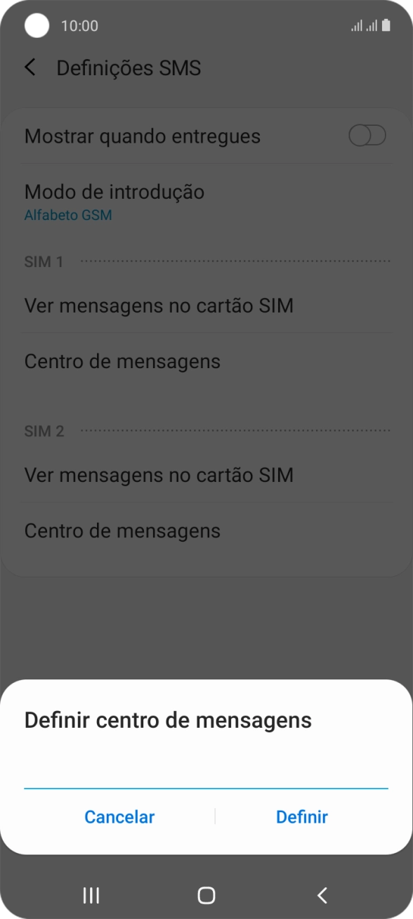 Introduza +351911616161 e prima Definir.