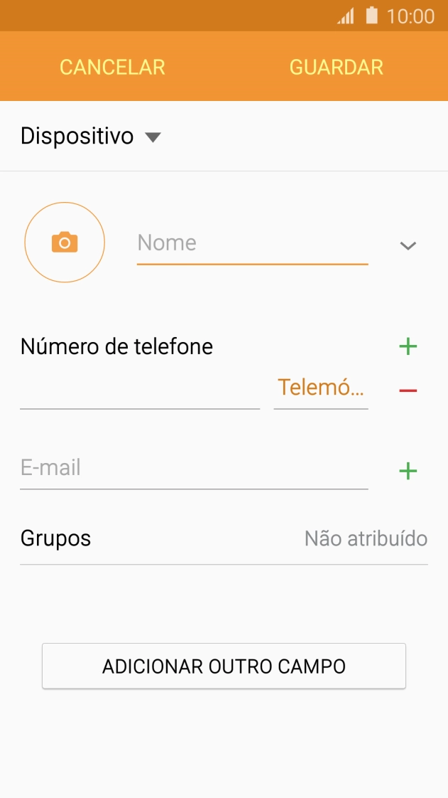 Prima a lista suspensa da lista de contactos.