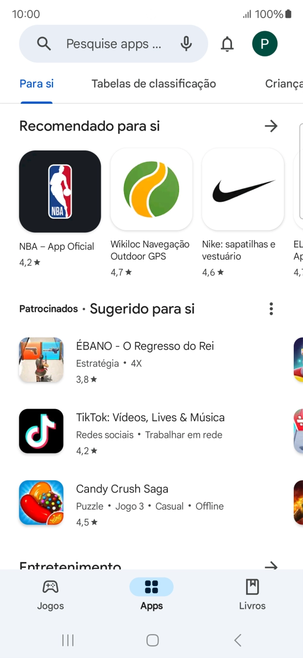 Prima o ícone de perfil.