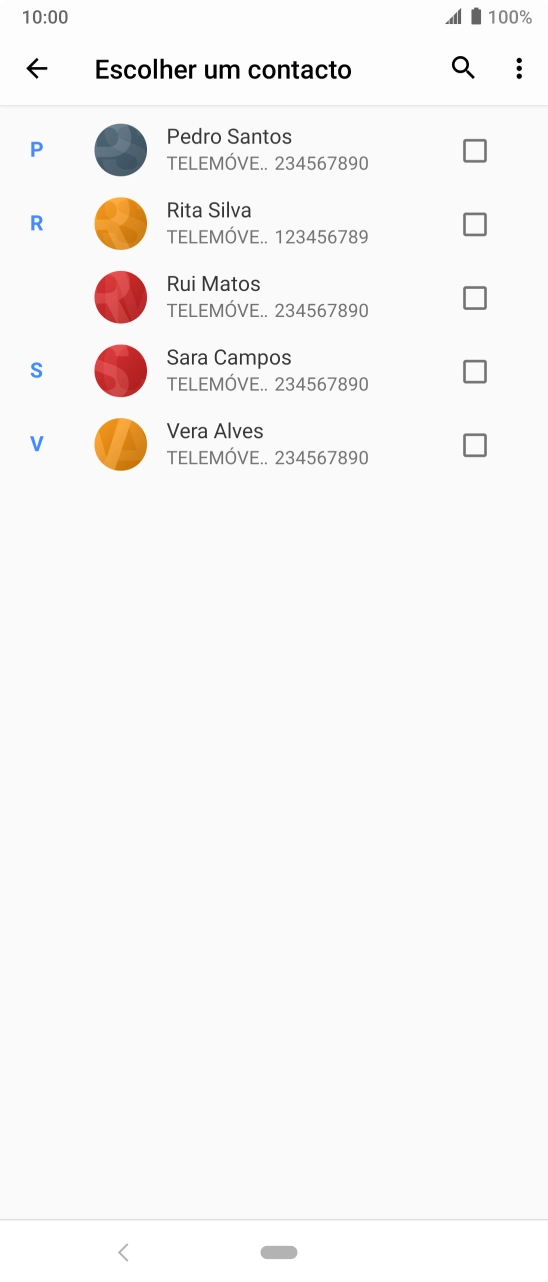 Prima o ícone de menu.