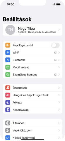 Válaszd a Mobilhálózat lehetőséget.