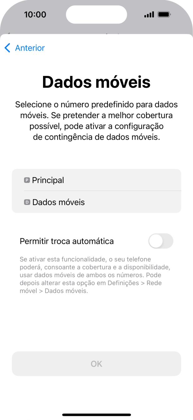 Prima o plano pretendido.