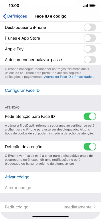 Prima Configurar Face ID.