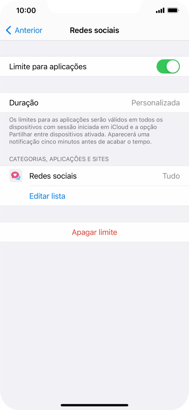 Prima Apagar limite.