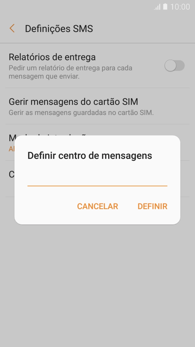 Introduza +351911616161 e prima DEFINIR.