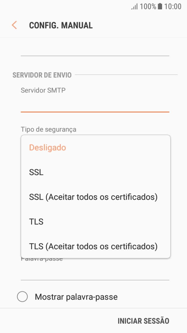 Prima TLS para ativar a função.