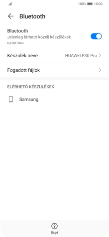 Válaszd ki a kívánt Bluetooth-eszközt, és kövesd a kijelzőn megjelenő utasításokat annak telefonodhoz történő csatlakoztatásához.