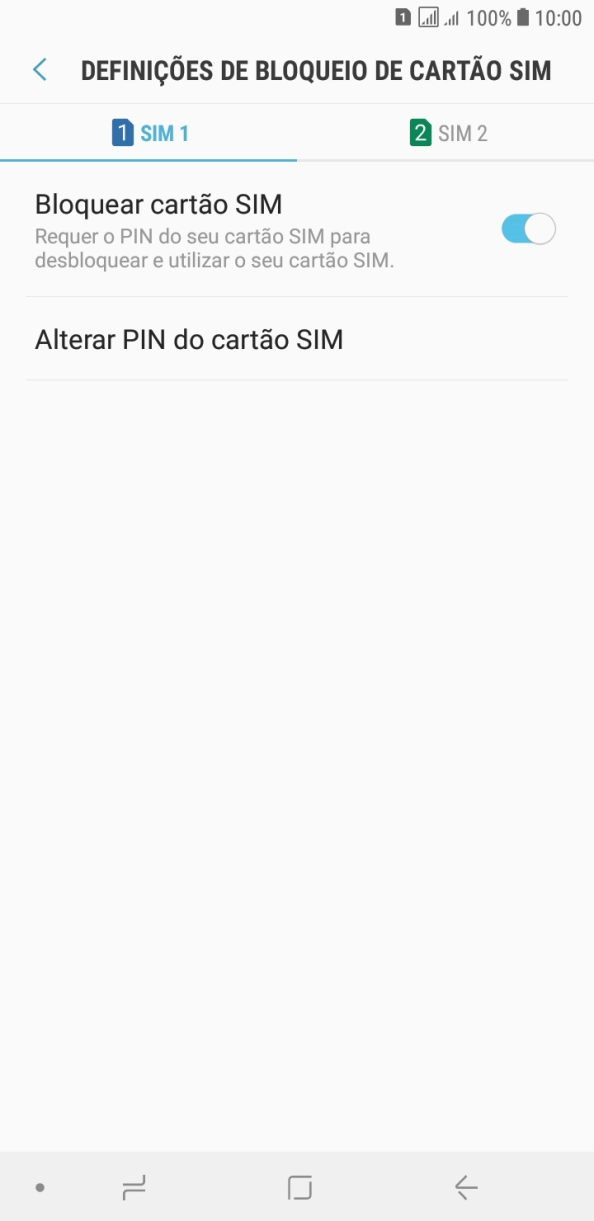 Prima o cartão SIM pretendido.