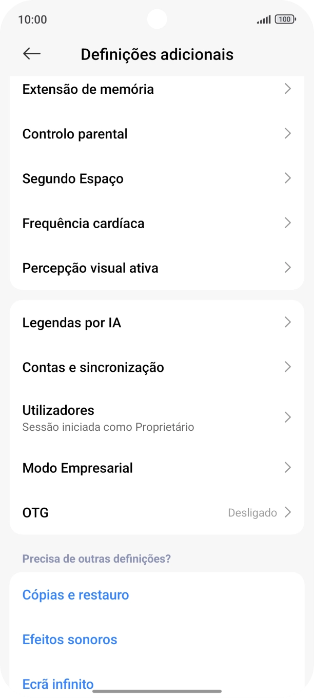 Prima Contas e sincronização.