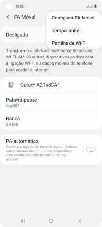 Prima Configurar PA Móvel.