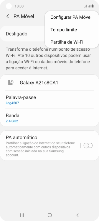 Prima Configurar PA Móvel.