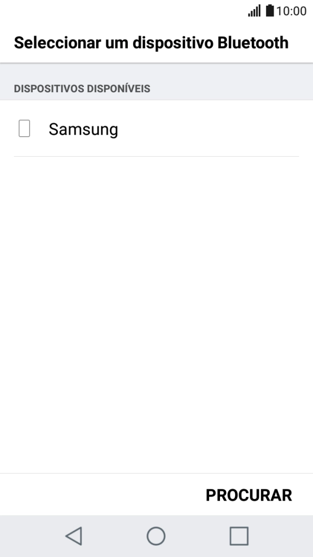 Prima o dispositivo Bluetooth pretendido e aguarde enquanto o ficheiro é transferido.