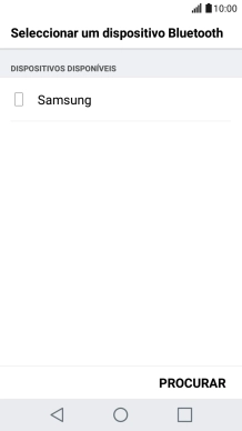 Prima o dispositivo Bluetooth pretendido e aguarde enquanto o ficheiro é transferido.