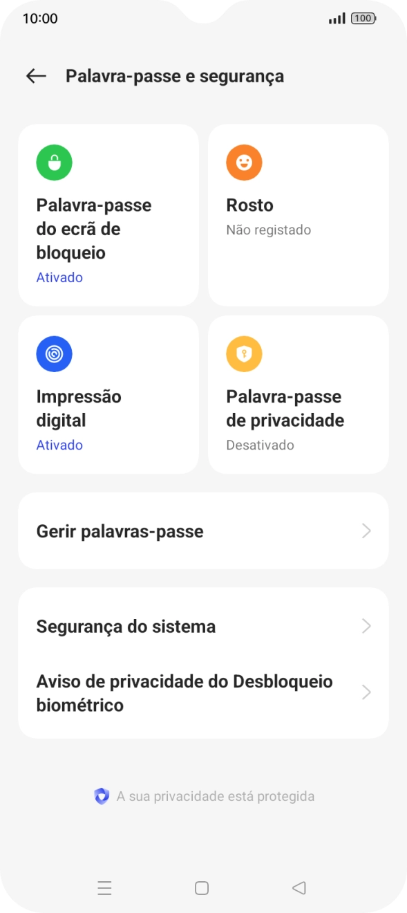 Prima Palavra-passe do ecrã de bloqueio e introduza o código adicional de bloqueio do telefone que criou anteriormente.