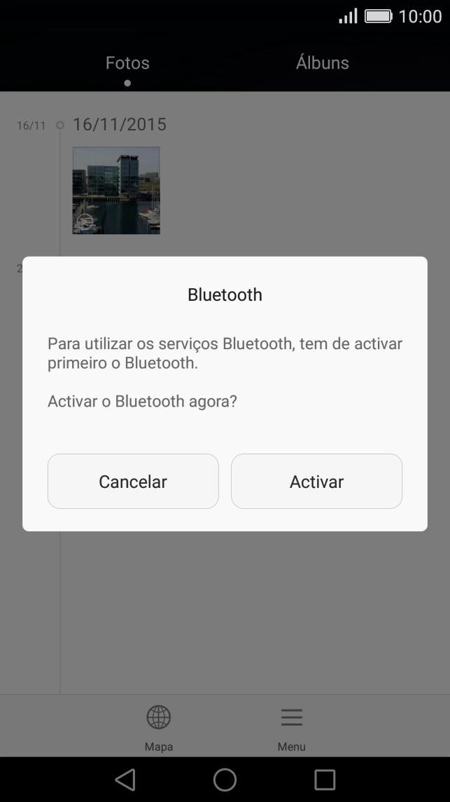 Se o Bluetooth estiver desativado, prima Activar para ativá-lo.